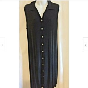 Chico's Travelers Dress sz 2 L Slinky Knit Black